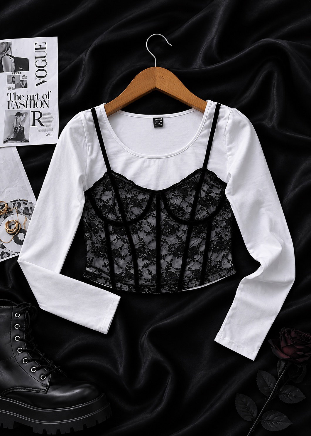 Playera con tipo corset 