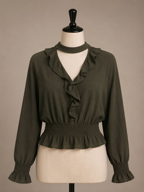 Blusa chica para dama en color verde