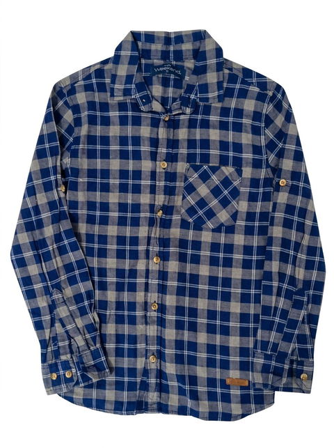 Camisa de cuadros azul y gris Weekend