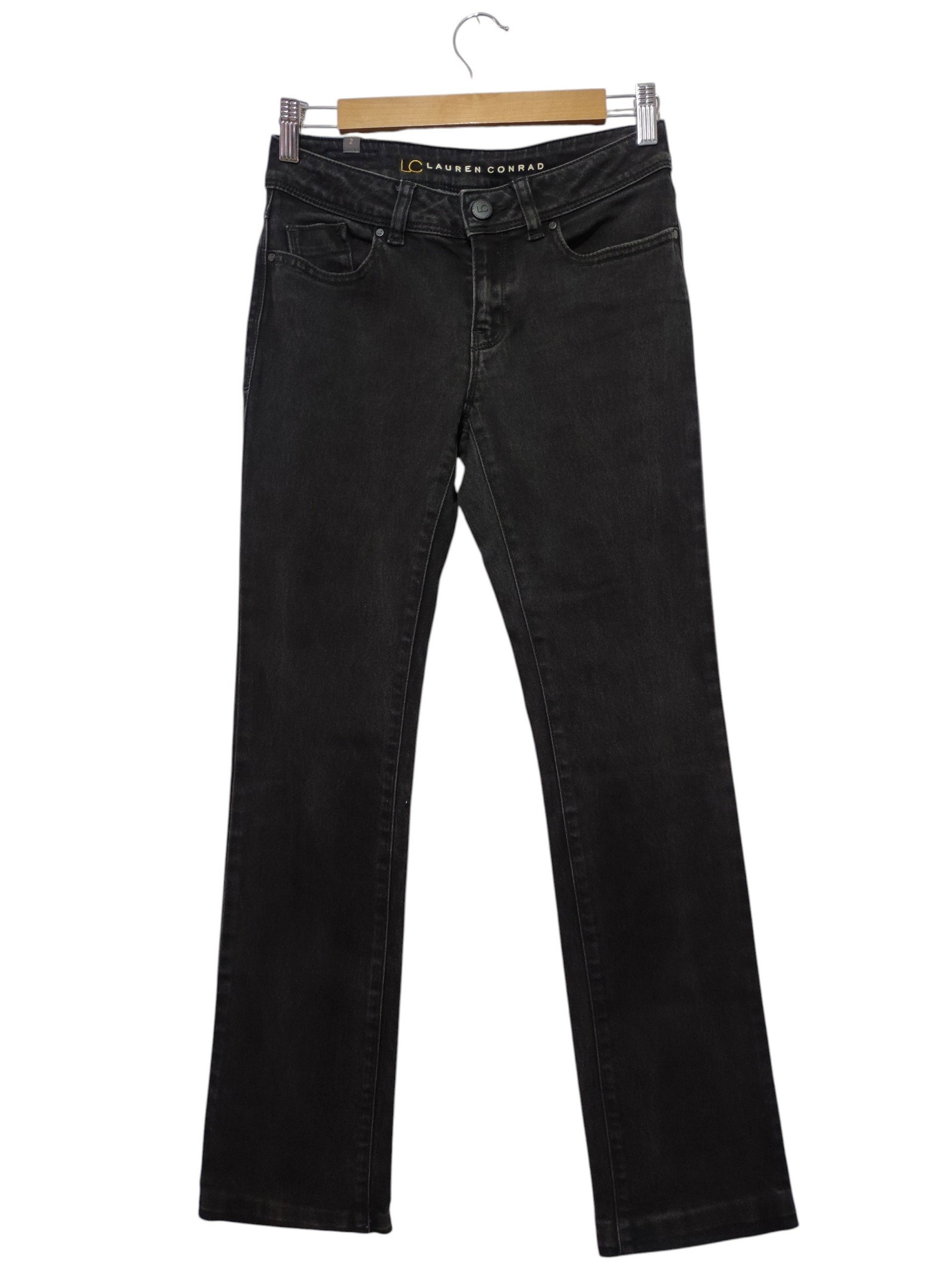  Lauren Conrad Jeans– Talla 2 Negro/Gris Oscuro
