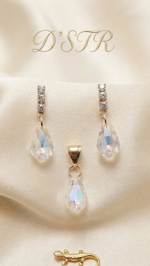 Set Aura de Cristal Oro 10k