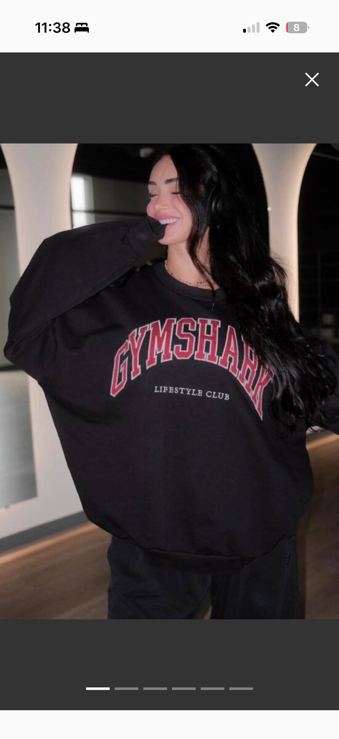 Sudadera Gymshark Negra Oversized XL Nueva