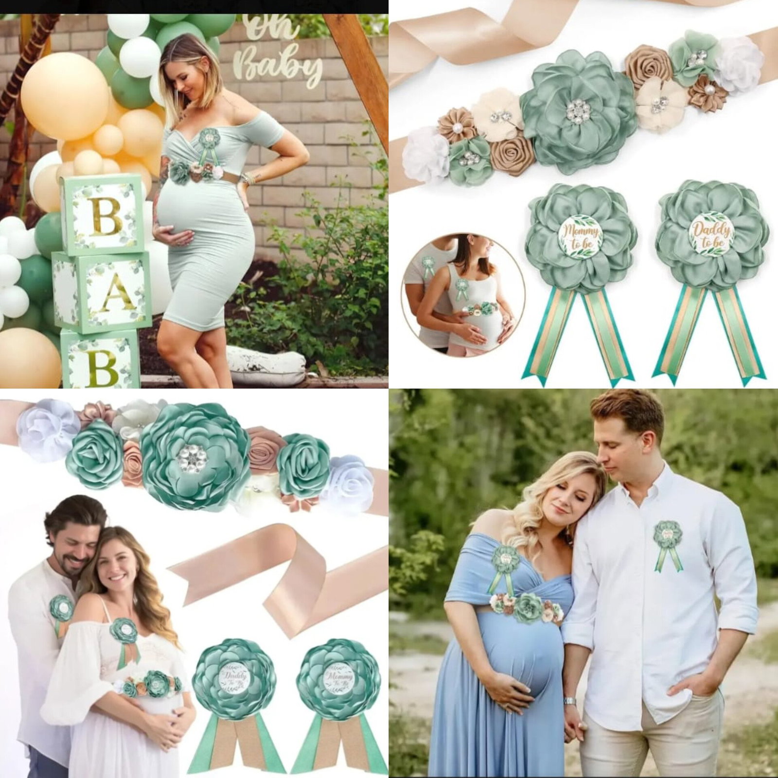 Corsage y Distintivos para Baby Shower 
