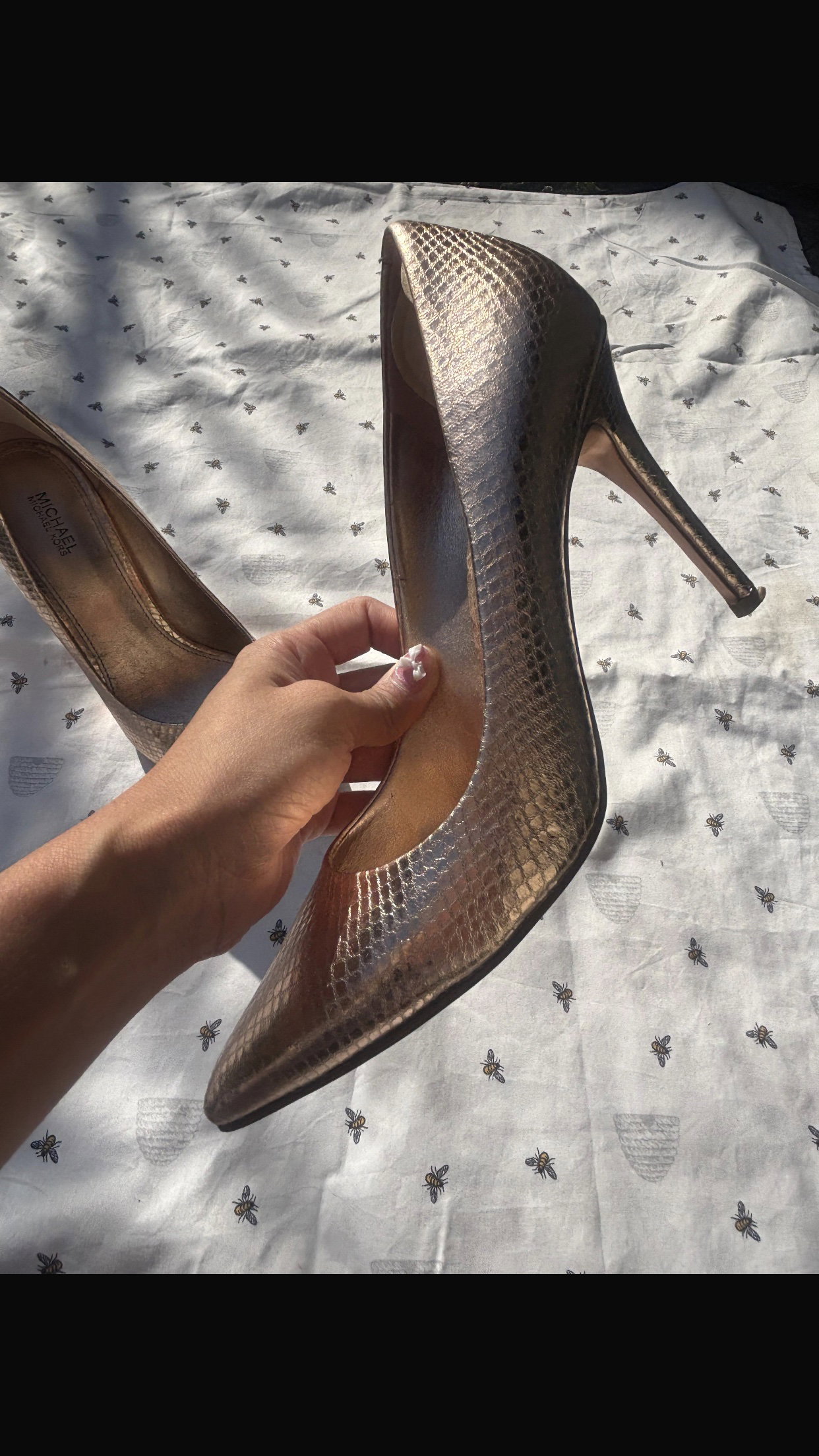 Stilettos dorados Michael Kors - 9cm de tacón - Como nuevos
