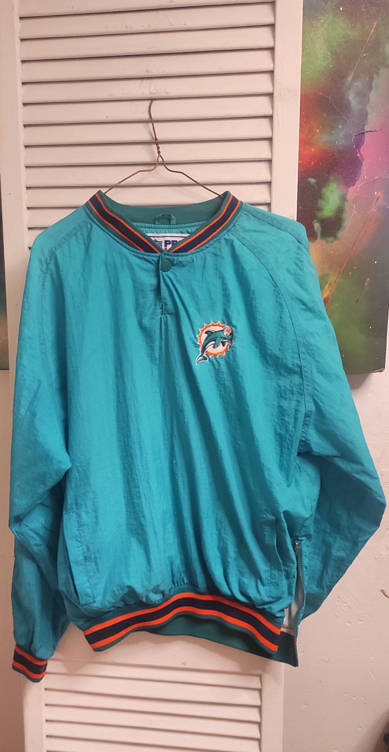 Rompevientos Original Miami Dolphins Pro Line de los 90 - XL