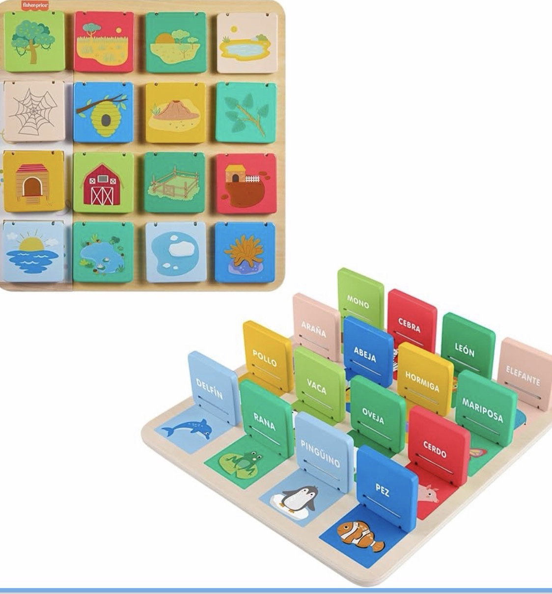 Juego Fisher Price de Madera para Aprendizaje