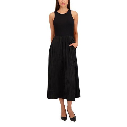 Maxi vestido negro DKNY sin mangas, talla L