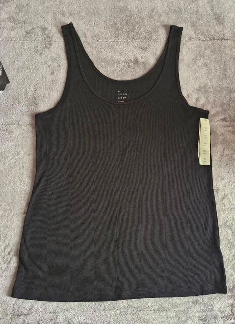 Playera de tirantes básica negra A New Day - Talla XL