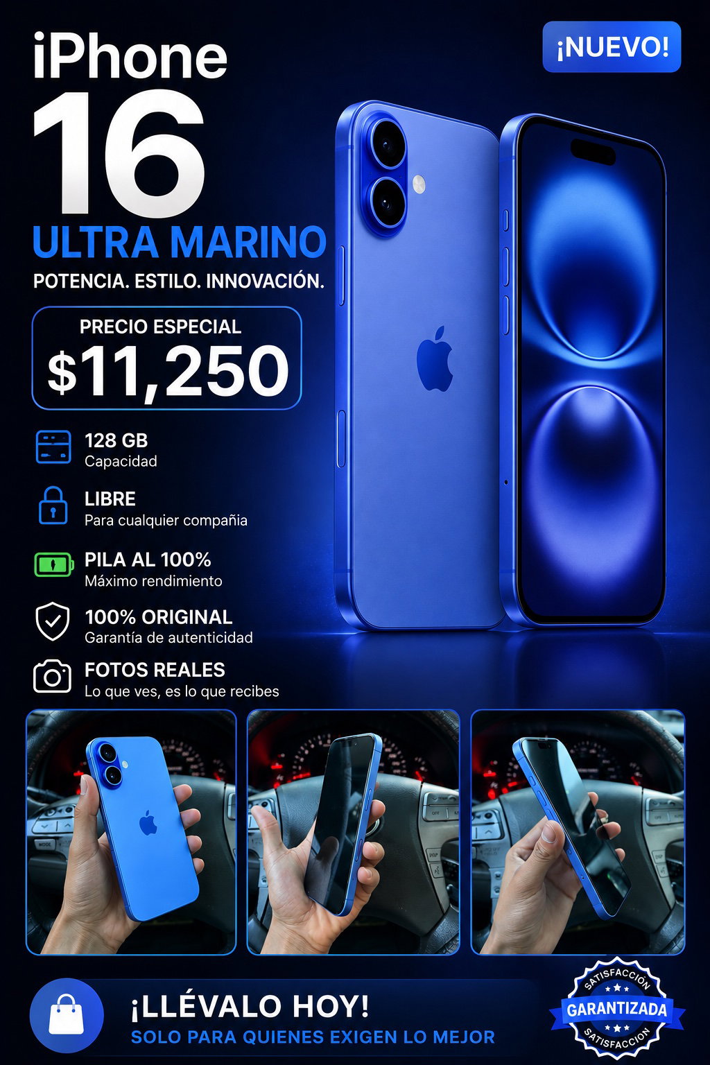iPhone 16 Ultramarino 128Gb