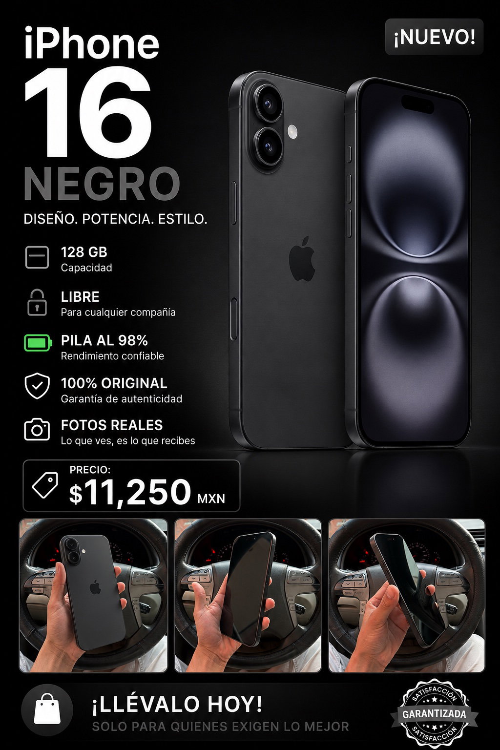 iPhone 16 Black 128Gb