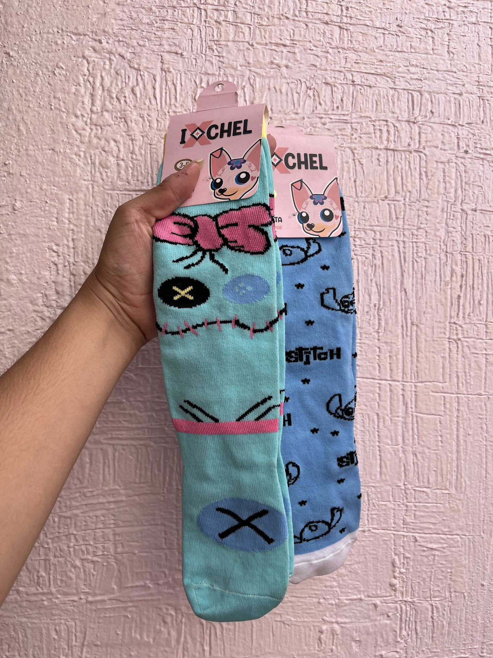 Paquete de 2 pares de calcetas largas infantiles talla 3/5