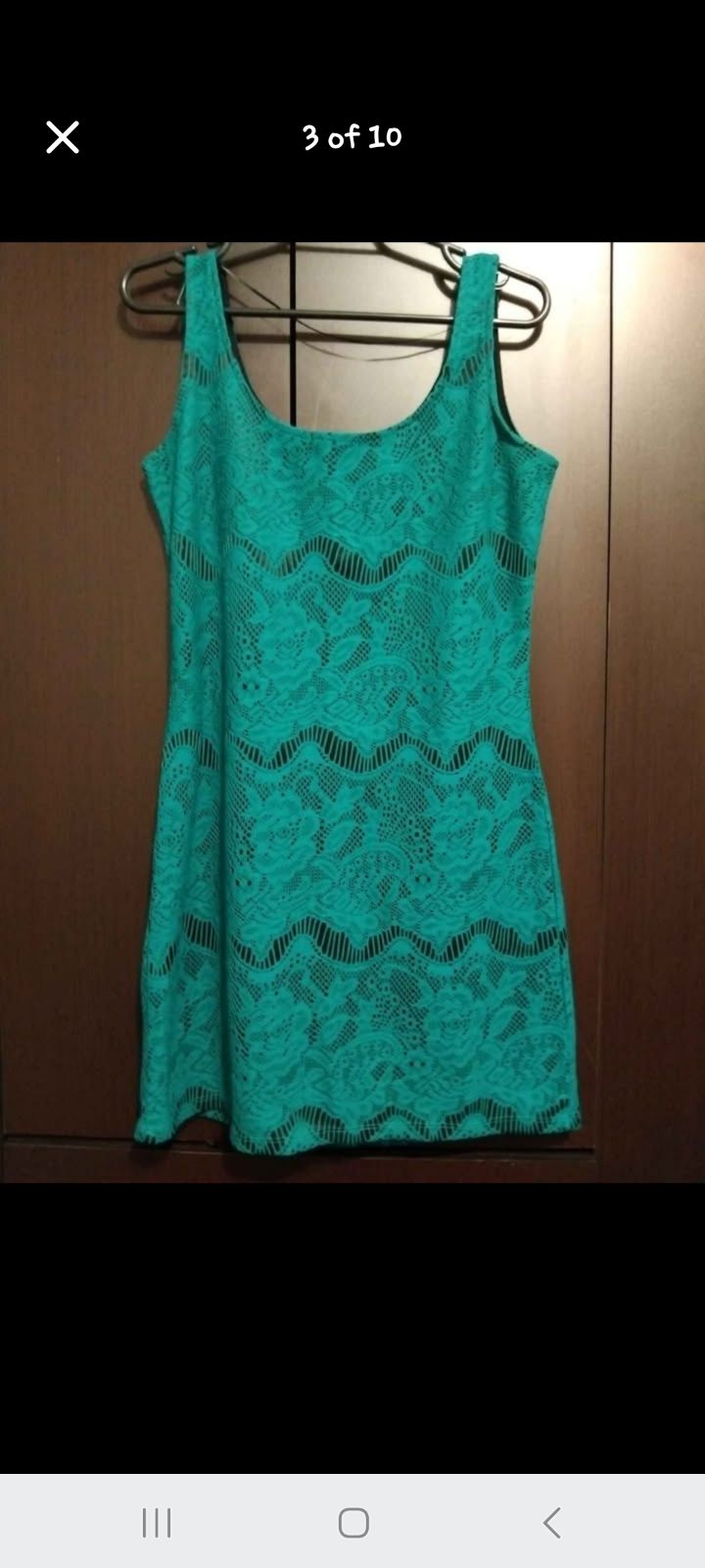 Vestido turquesa marca bobois.