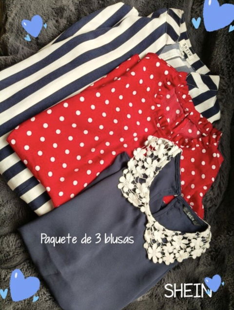 Paquete de 3 blusas SHEIN en buen estado