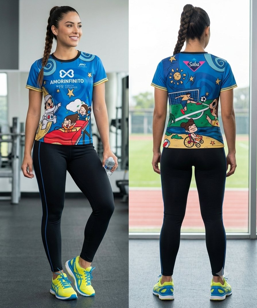 Playera de carrera deportiva, AMOR INFINITO 