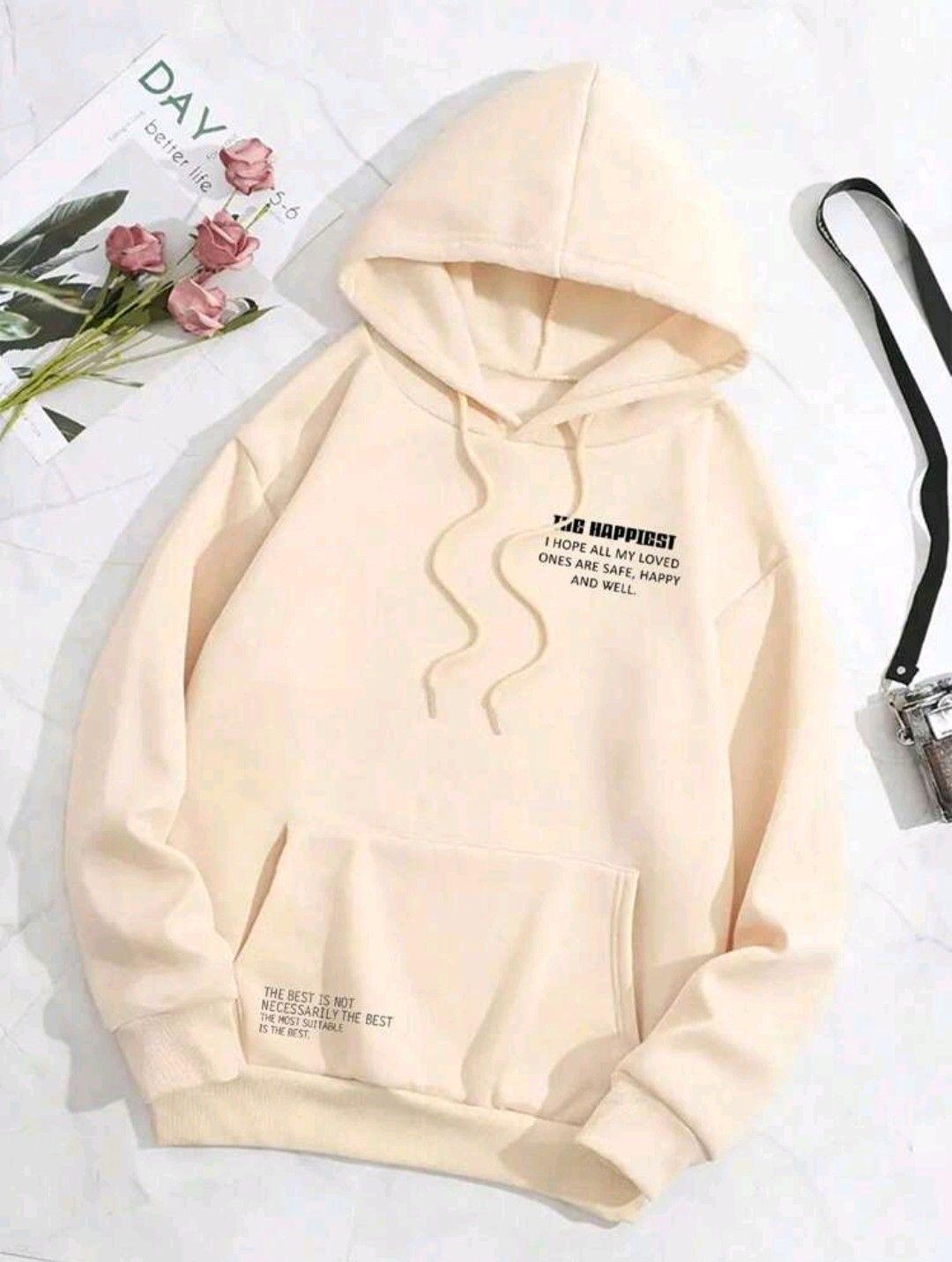 Sudadera color crema con estampado