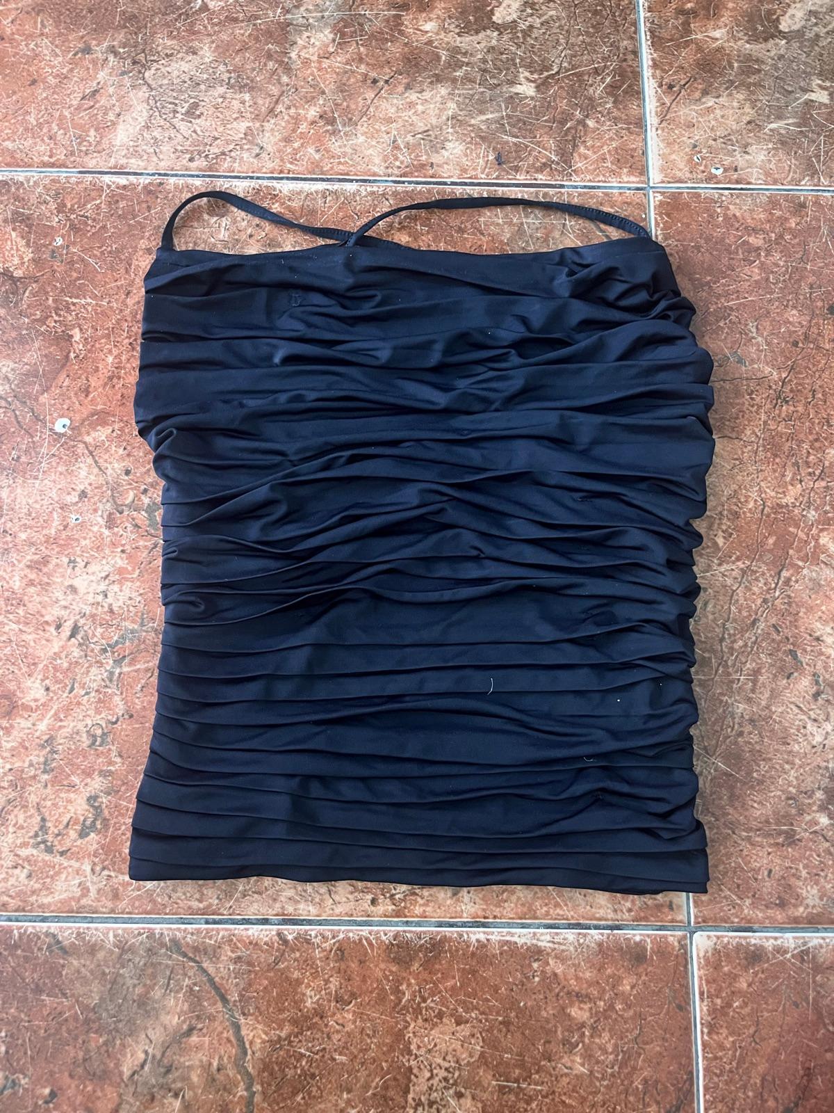 Blusa drapeada negra talla XS casi nueva
