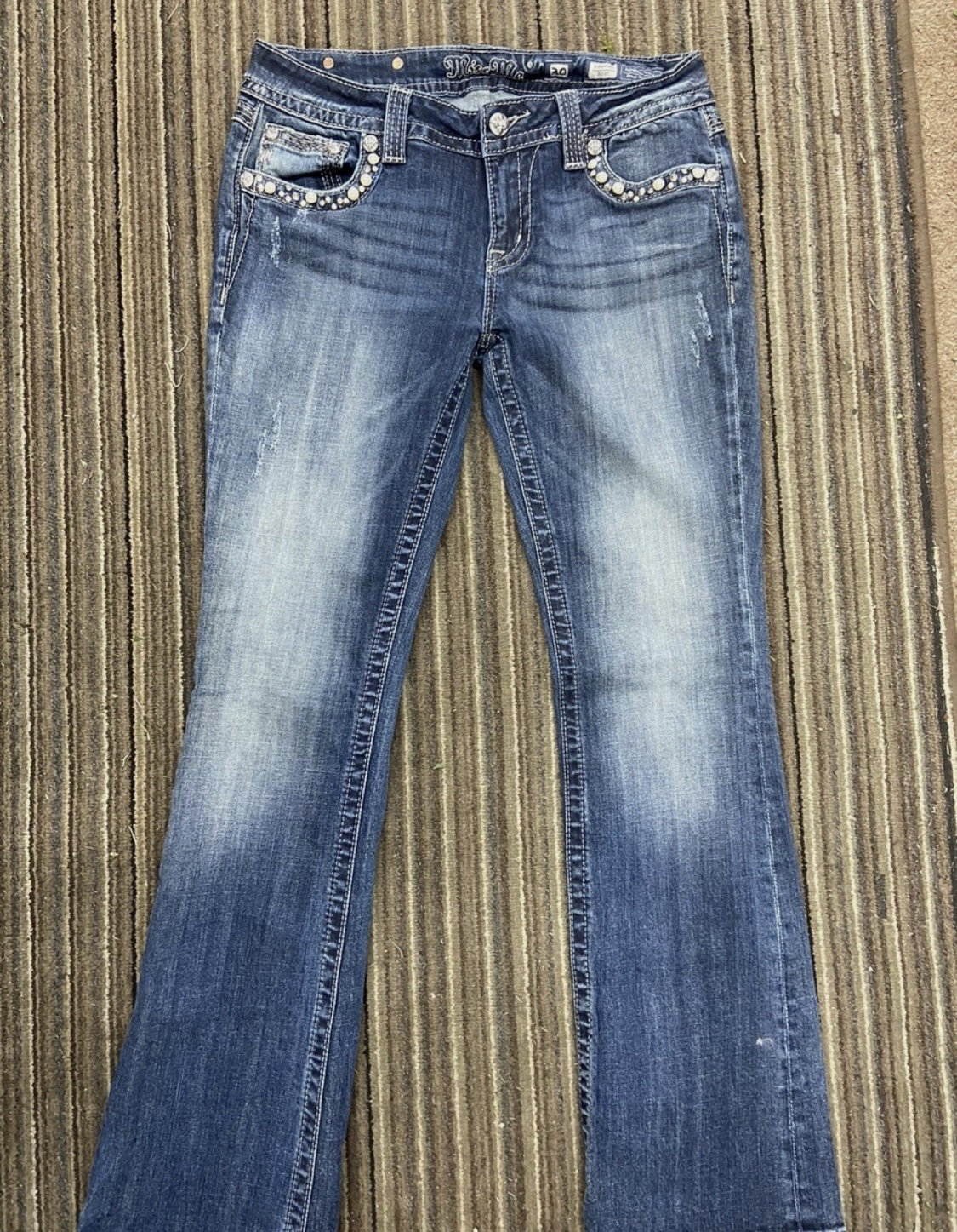 Pantalón Miss Me Original Talla 32 Bootcut con Pedrería