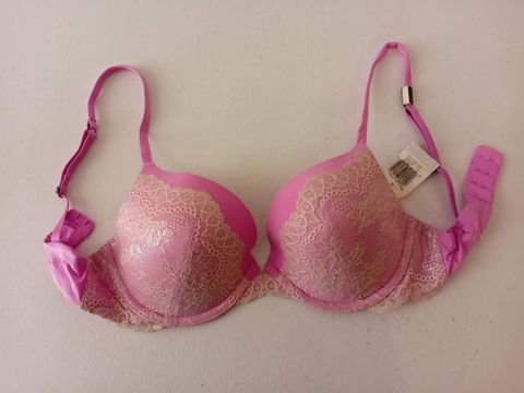 Brasier Push Up Gel Black Bow Nordstrom 32D Nuevo
