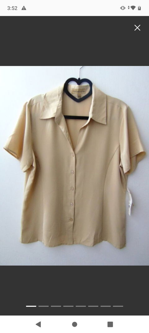 Blusa de dama Notations color beige, nueva