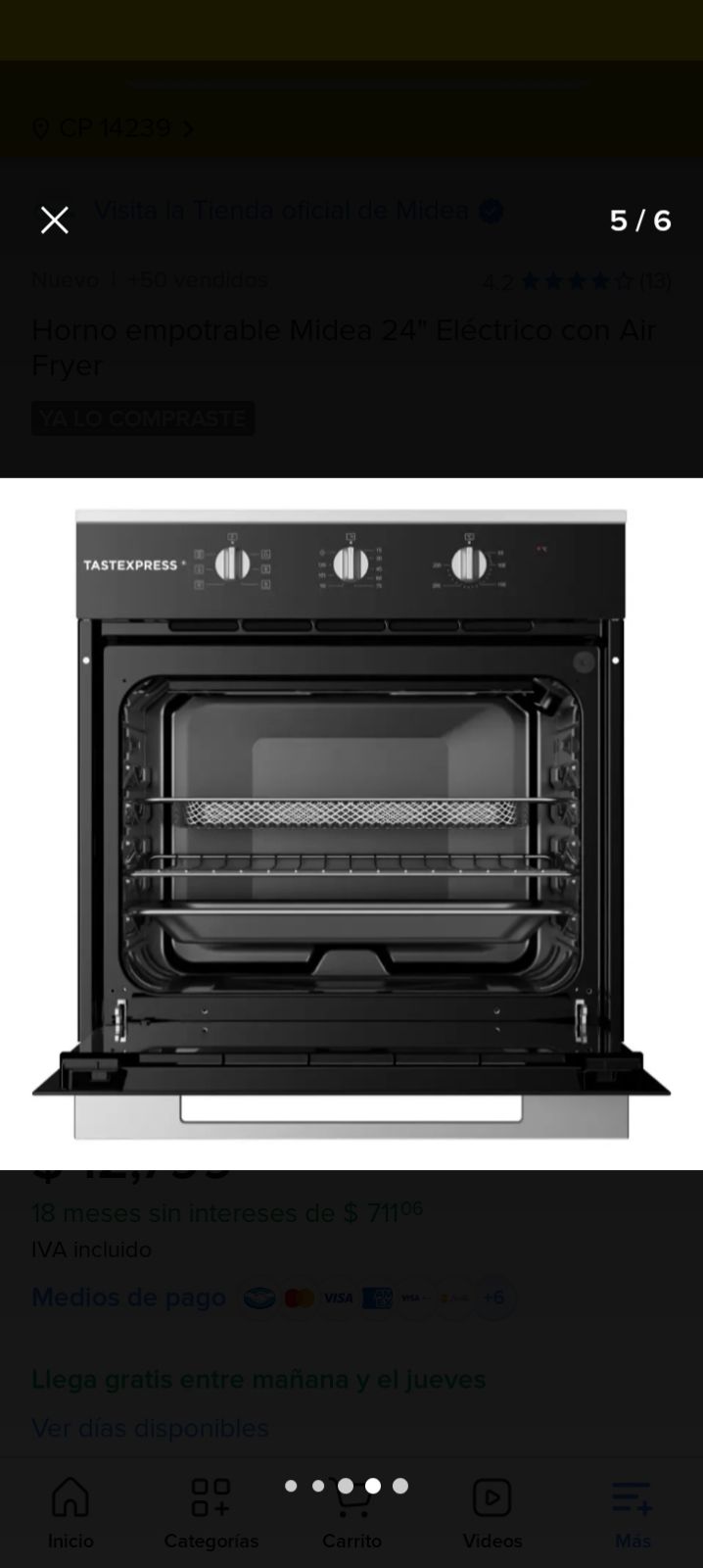 Horno eléctrico nuevo