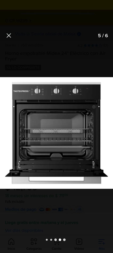 Horno eléctrico nuevo