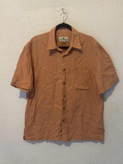 Camisa de Manga Corta Island Shores Color Naranja Talla L