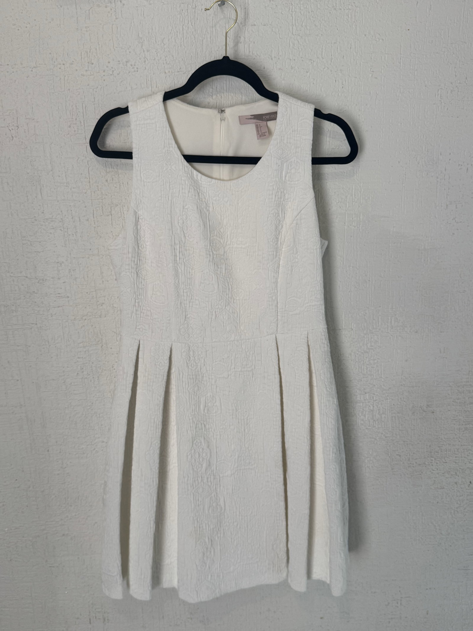 Vestido sin mangas blanco Forever 21 - Talla S