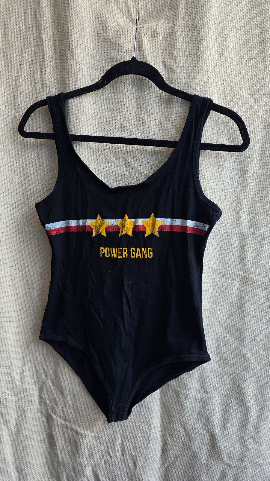 Body negro talla S de Pull&Bear con estampado