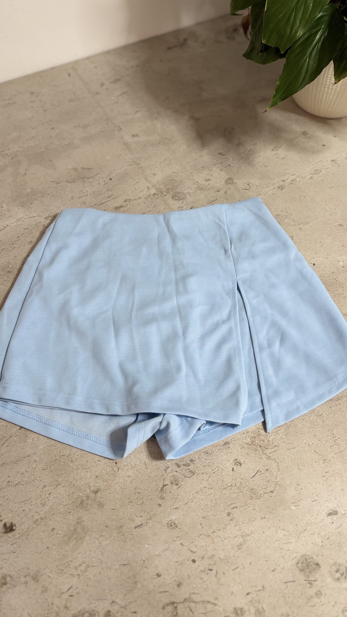 Falda Short Talla S Color Azul Claro