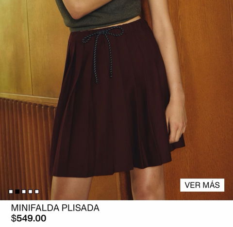 Minifalda Plisada H&M Talle Alto Nueva XCH