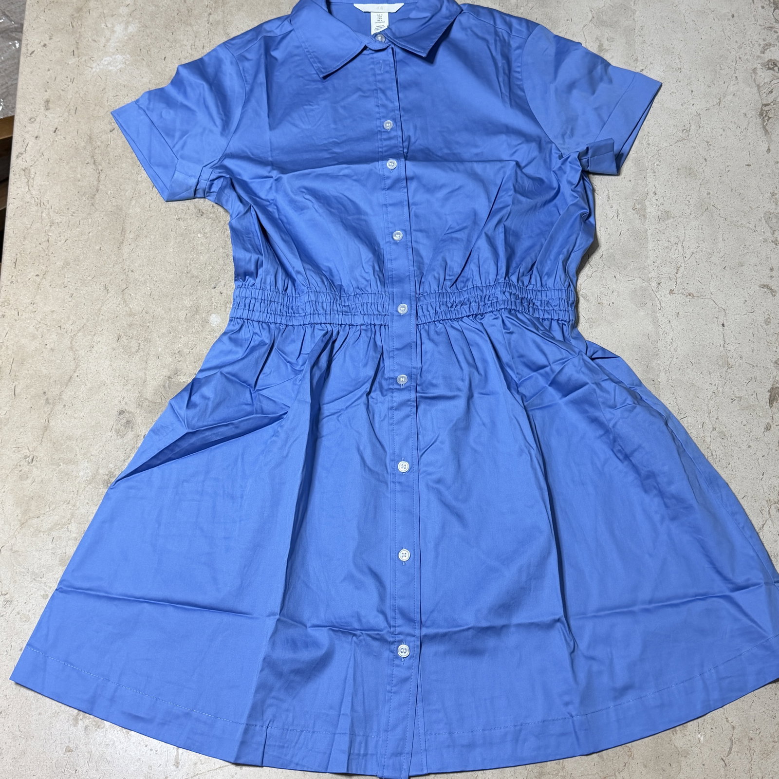 VESTIDO CAMISA DE MANGA CORTA H&M 