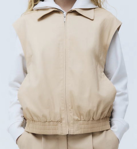 CHALECO CON CUELLO EN ALGODÓN H&M