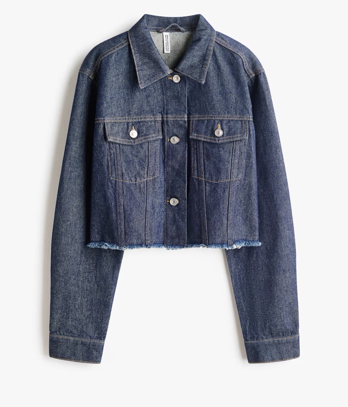 Chamarra corta de denim rígido H&M - Talla M