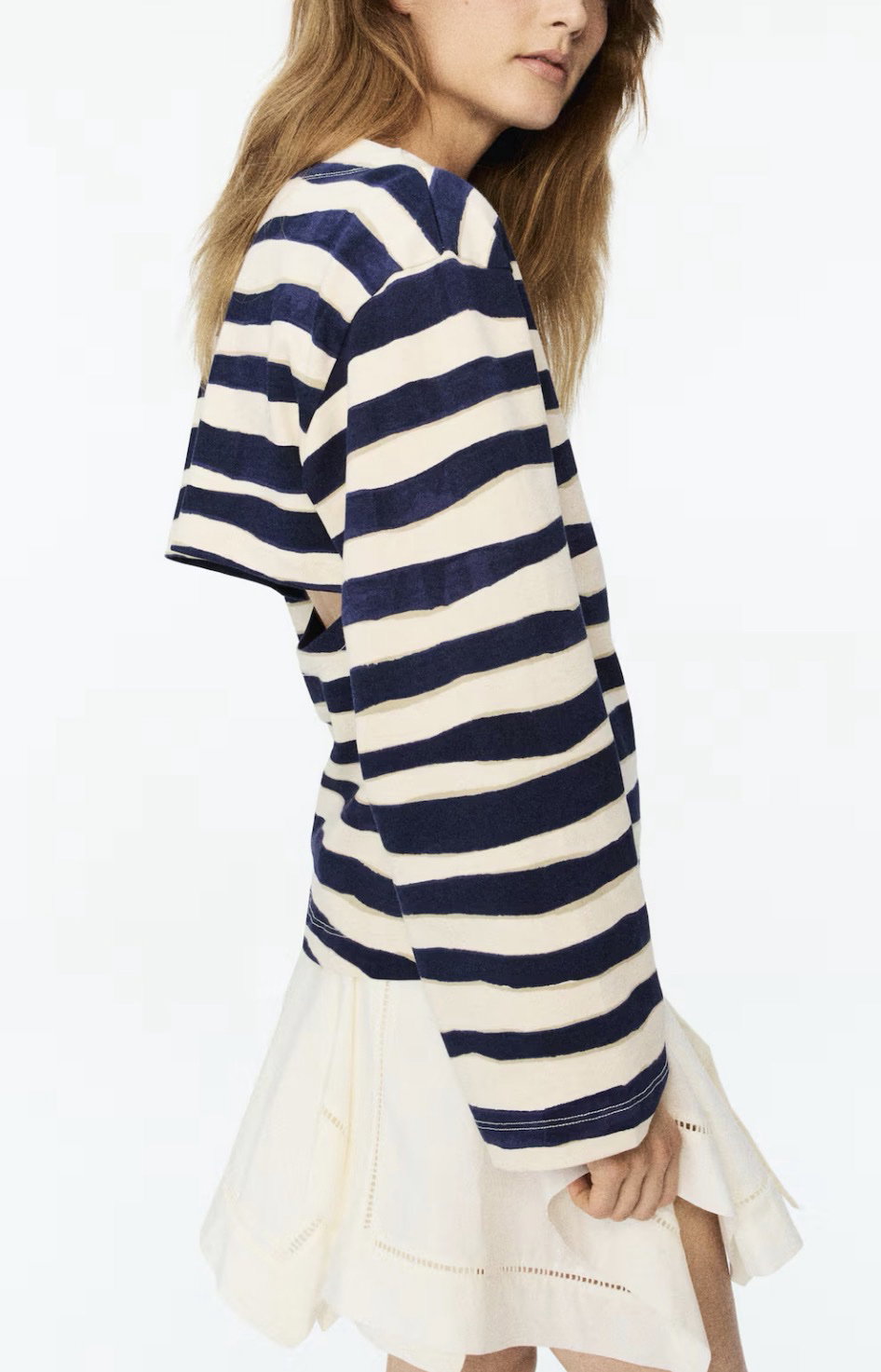 H&M Studio Top Oversized de Algodón con Franjas