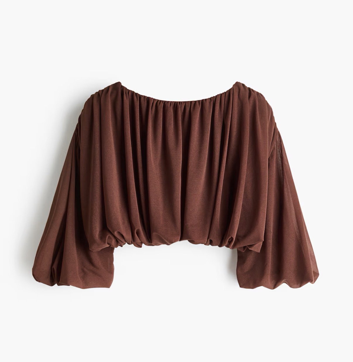Top corto fruncido H&M Edition - Color marrón