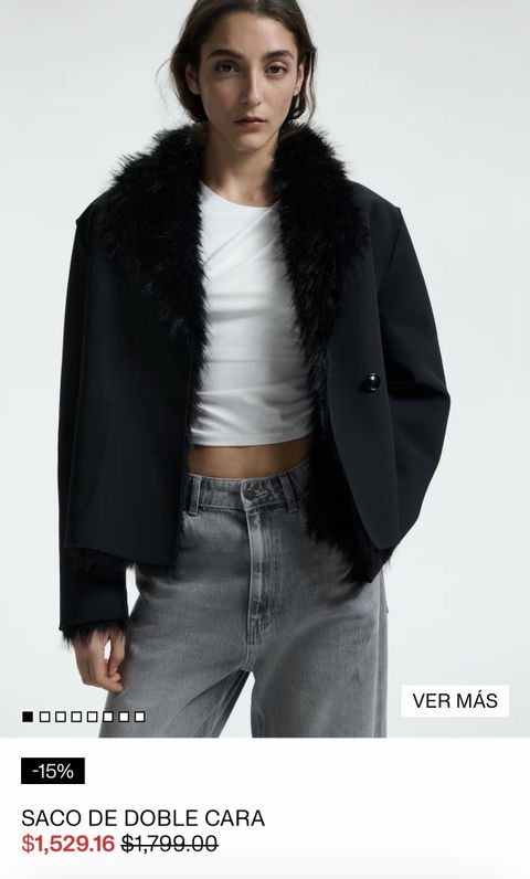 Saco de Doble Cara H&M con Cuello Esmoquin