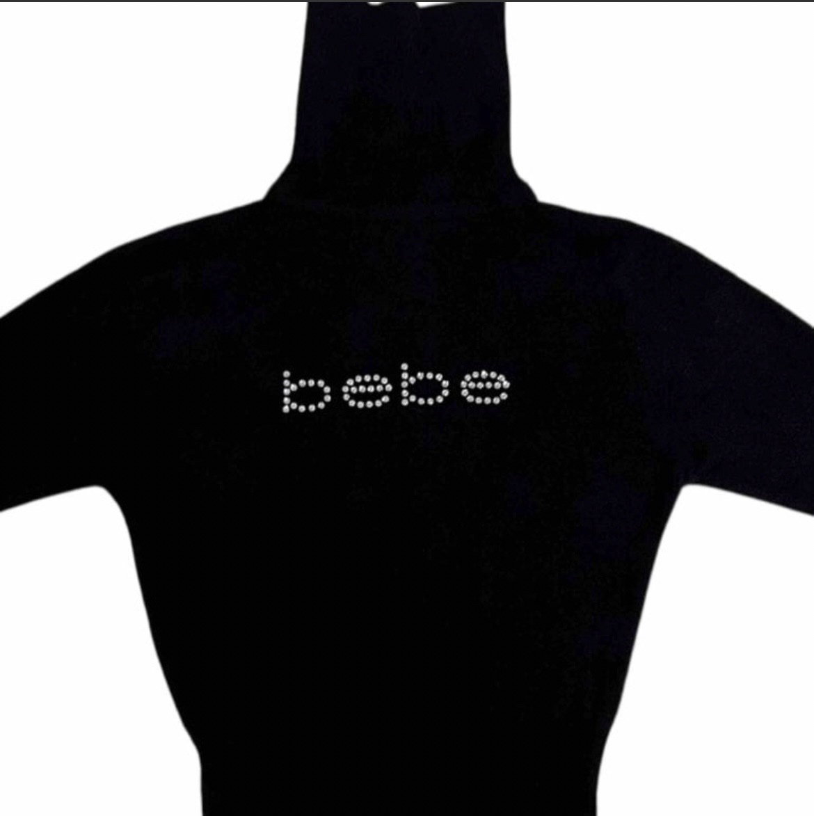 Suéter negro BEBE logo Vintage  - Talla M