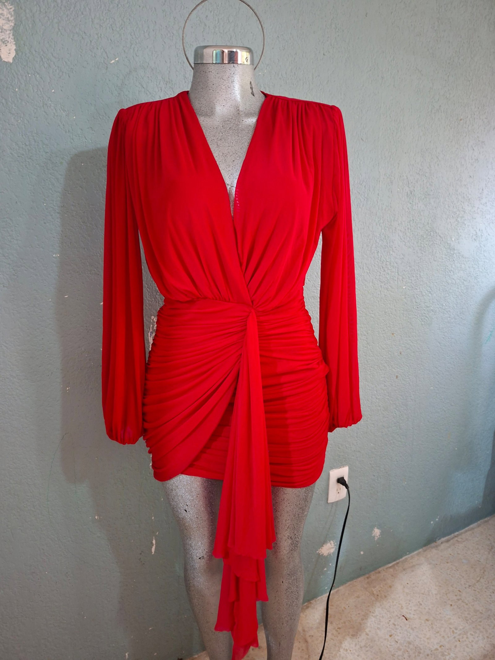 Vestido Mini Rojo Sofisticado Cameo - Talla M