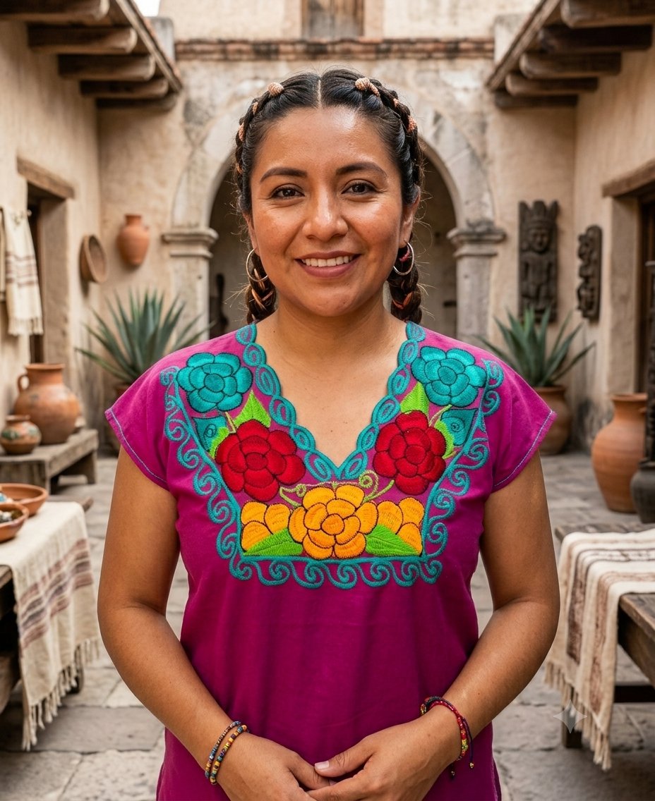 Blusa mexicana bordada 
