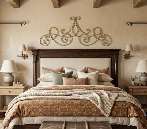 Herrería decorativa estilo vintage para cabecera o decoración de muro