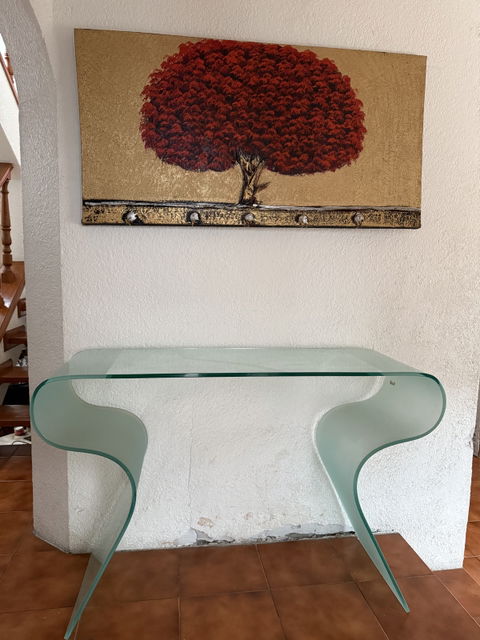 Mesa de cristal para entrada moderna