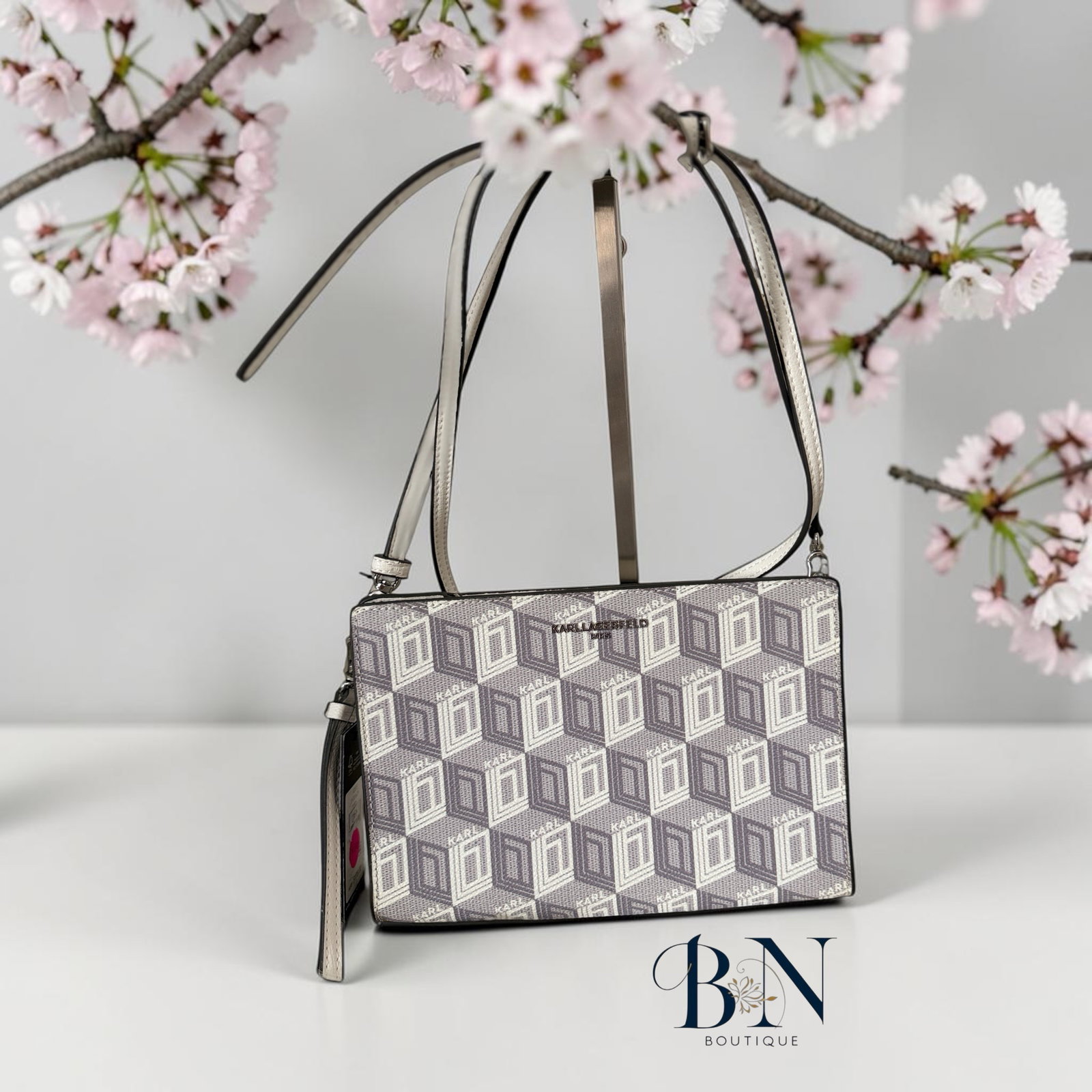 Crossbody Karl Lagerfeld con Estampado Geométrico