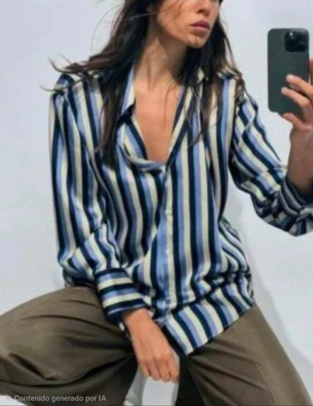 Blusa tipo satin Zara talla S