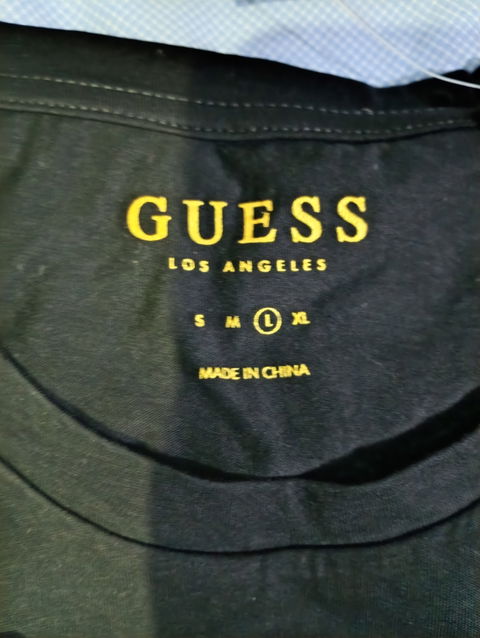 Blusa Guess Dama Negra con Aplicaciones Doradas Talla L Nueva