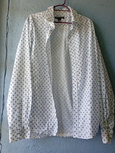 Camisa Michael Kors para Caballero - Talla L - Estampado Azul