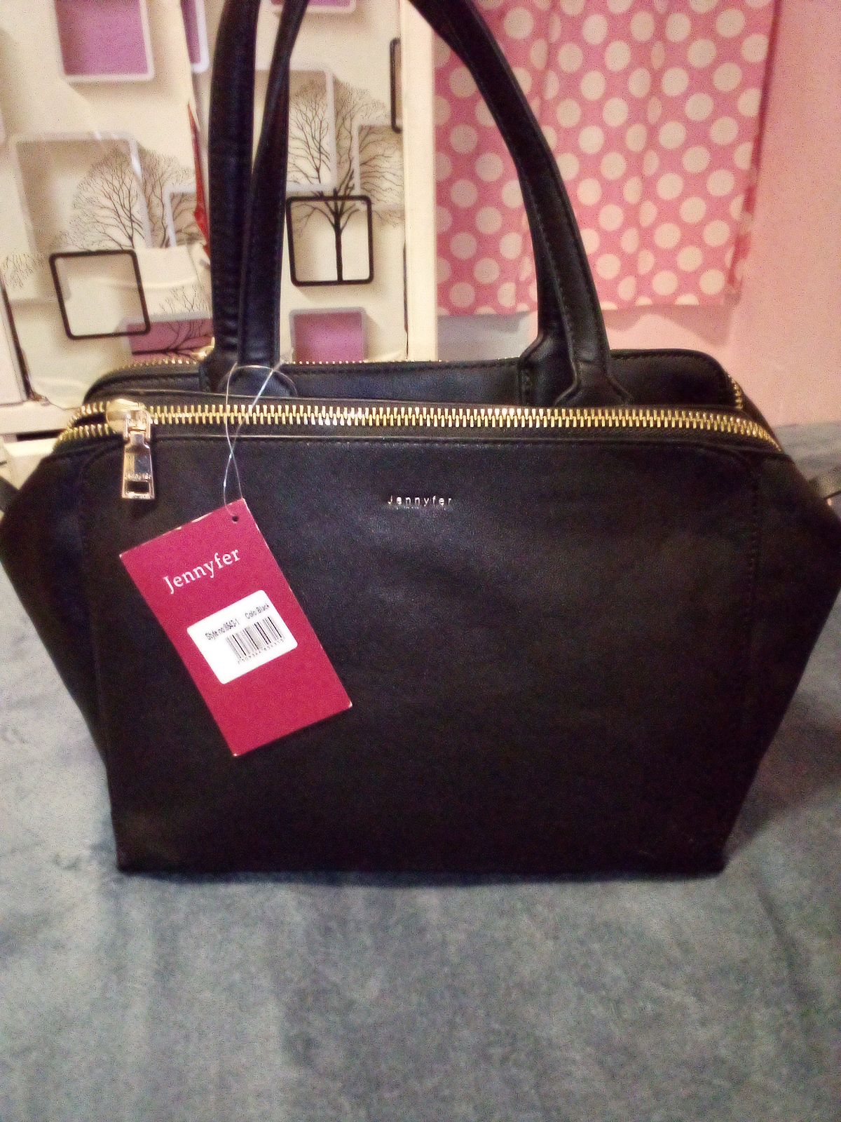 Bolsa negra Curiel mediana con cinta crossbody