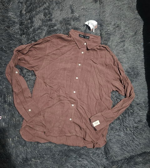 Blusa de Lino Café Lefties Talla S/M