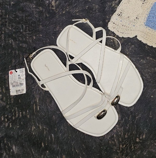 Sandalias Blancas Nuevas Lefties Talla 25.5