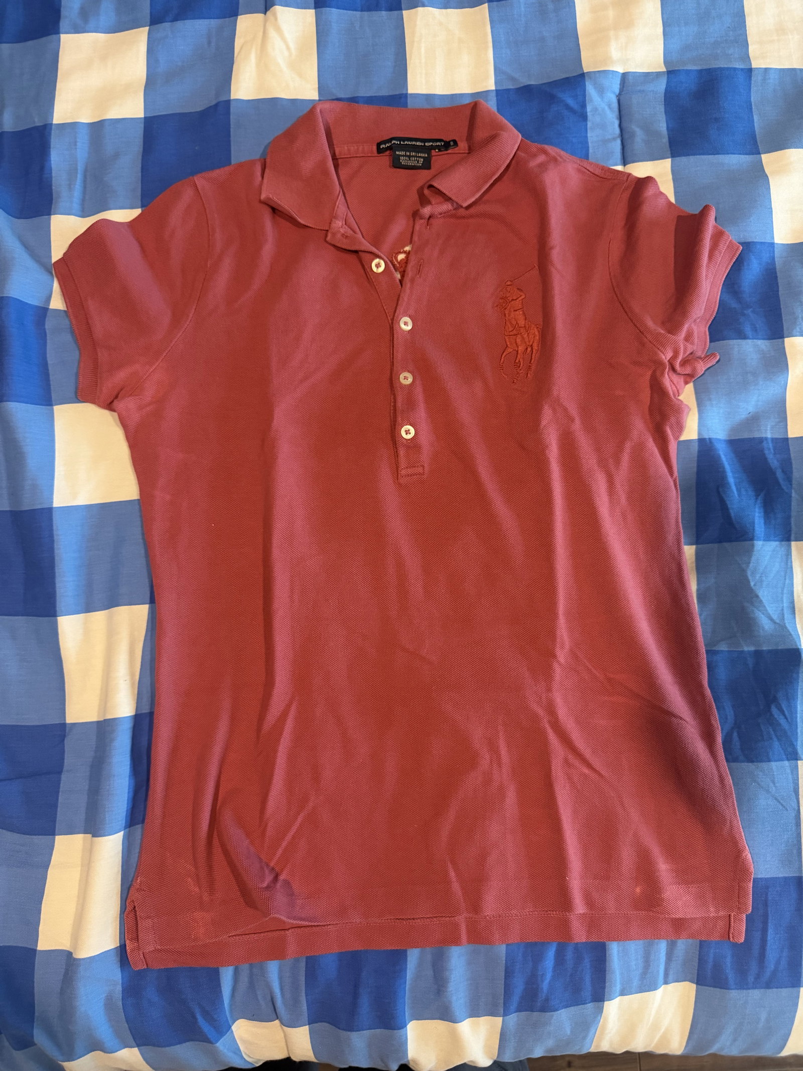 Playera Polo Ralph Lauren Sport Rosa Talla S