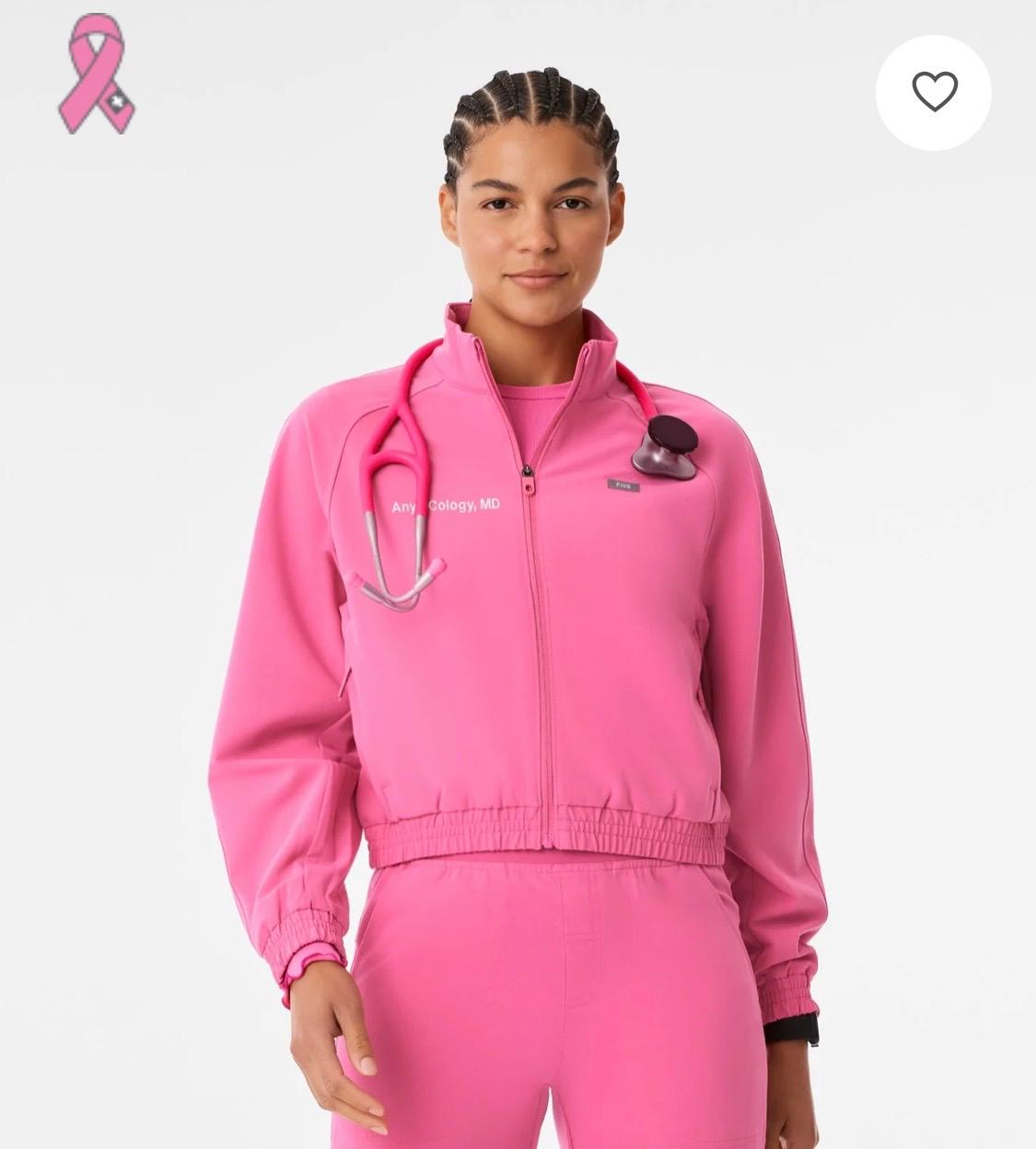 Chamarra Figs Rosa para Profesionales de la Salud